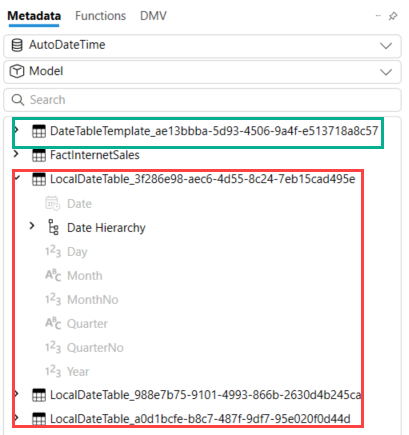 In DAX Studio you can see the hidden localdatetables.