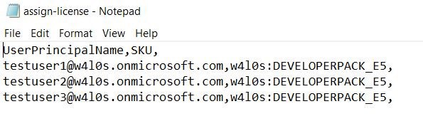 This screenshot shows headers for unlicensed users.
