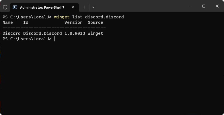 This screenshot shows that Discord 1.0.9013 is installed. Winget and WingetUI will sometimes misidentify the running Discord version. It happens!