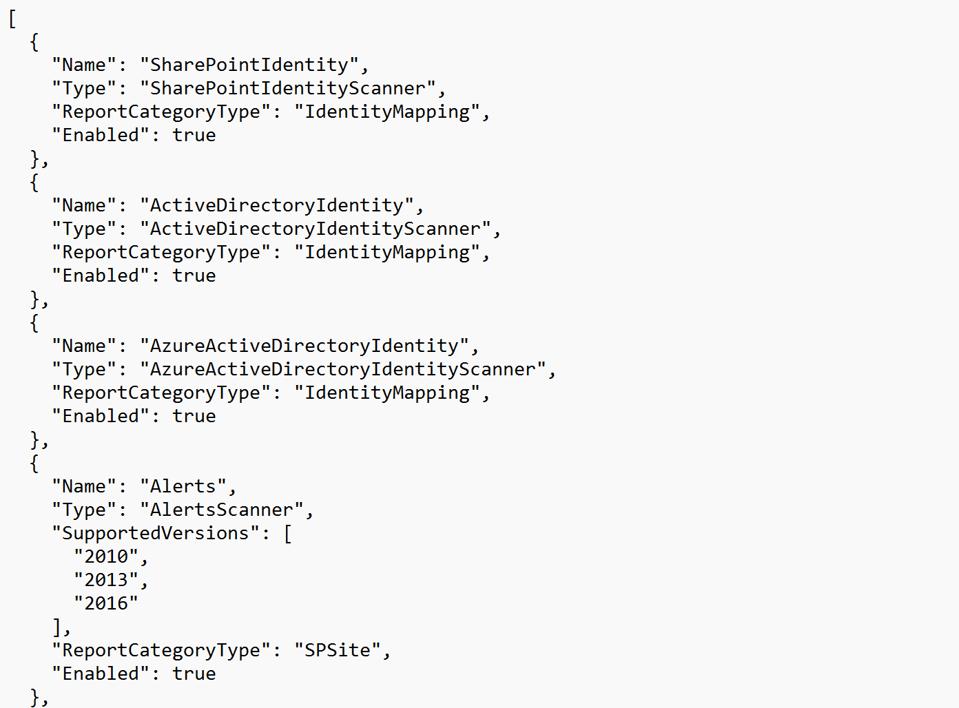 Edit the ScanDef.json file to control what smat.exe scans by modifying the Enabled field to false to exclude, or set it to true for it to be included in the scan.