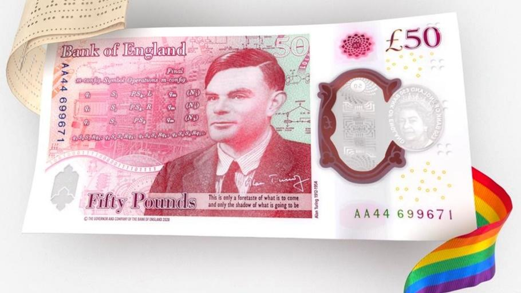 Image of the UK £50 note in memory and tribute to Alan Turing’s immense digital war effort.