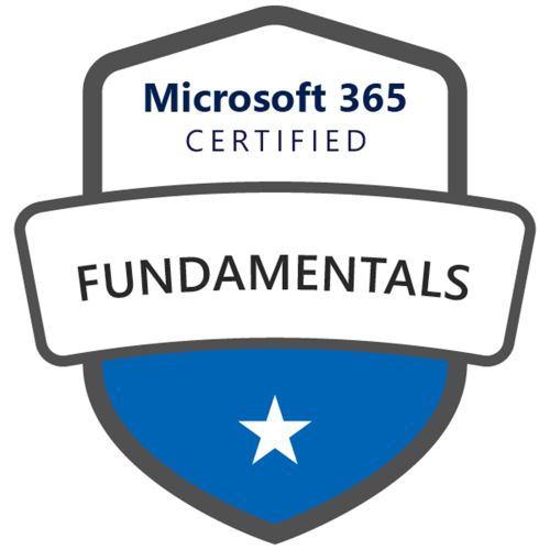 Logo of Microsoft 365 Fundamentals.