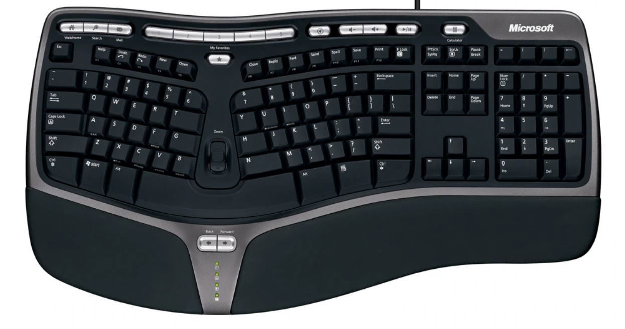 This image shows the MS Natural Egonomic Keyboard 4000.