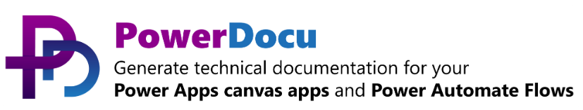 Screenshot of logo PowerDocu open-source solution.